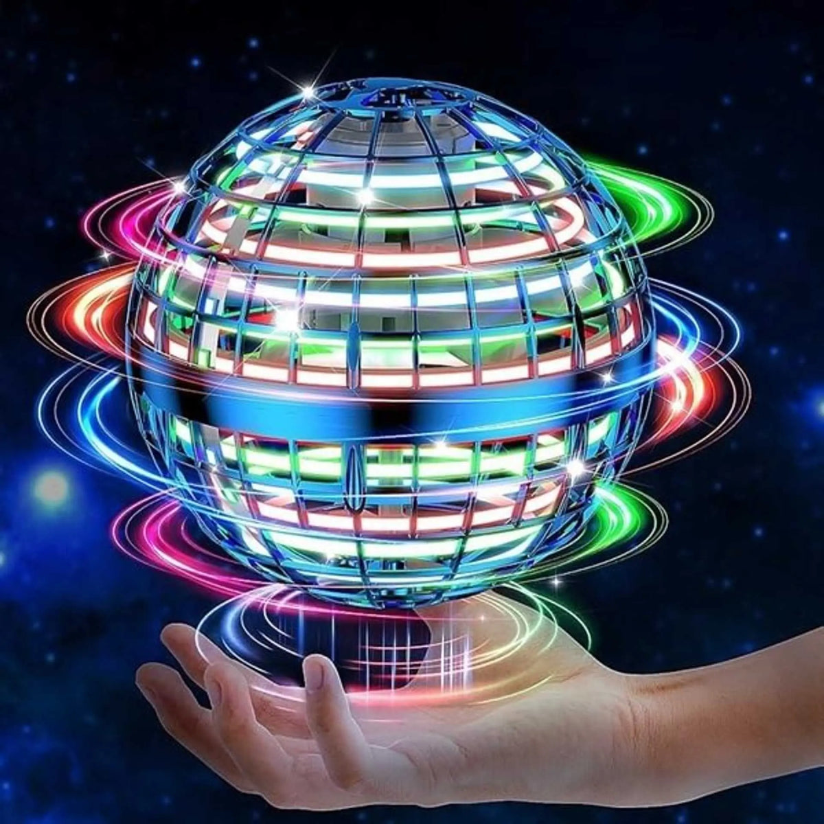 🛸🪐🌀 UFO intelligens indukciós forgó labda, varázslatos repülő labda, felfüggesztett labda, ujjbegyre világító varázslat