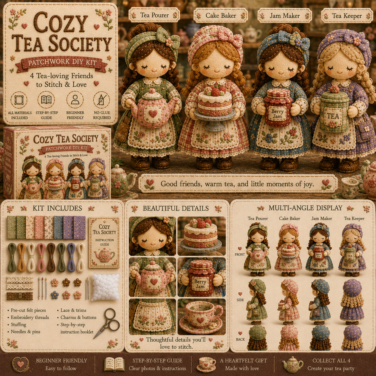🎁Utolsó nap: Használd ki az 50% kedvezményt! 🧵Patchwork miniatűr készlet a Miniature World sorozatból.