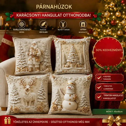 🎅Karácsonyi akció 49% kedvezmény🎄Karácsonyi témájú párnahuzat 【4 darabos szett】