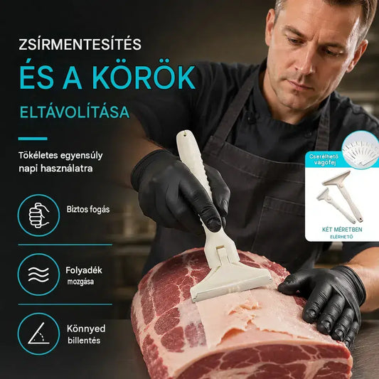 Professzionális sertésszőr-, pata- és bőrtisztító - Ultraéles rozsdamentes acél kés, csíptetős kialakítás és gyors pengecsere (2 nyél + 20 penge) 🔪🐖✨
