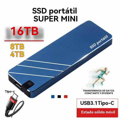 📣【Kis külső SSD】💫Nagy átviteli sebesség, kompakt kialakítás, könnyű, ütésálló, stabil