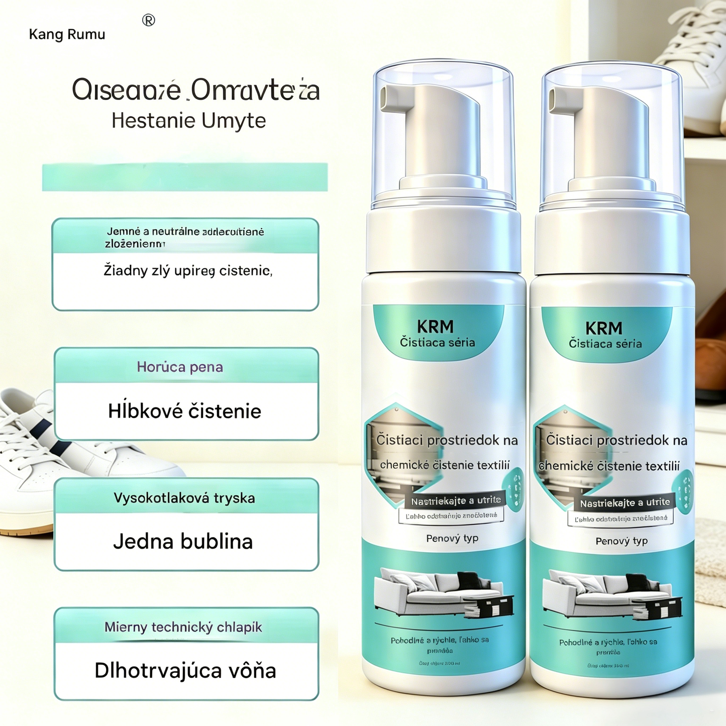 ✨Kanapétisztító és habzó vegytisztító – hatékony folteltávolító képességgel rendelkezik; nem igényel vizet, és csak vegytisztítható anyagokhoz alkalmas.