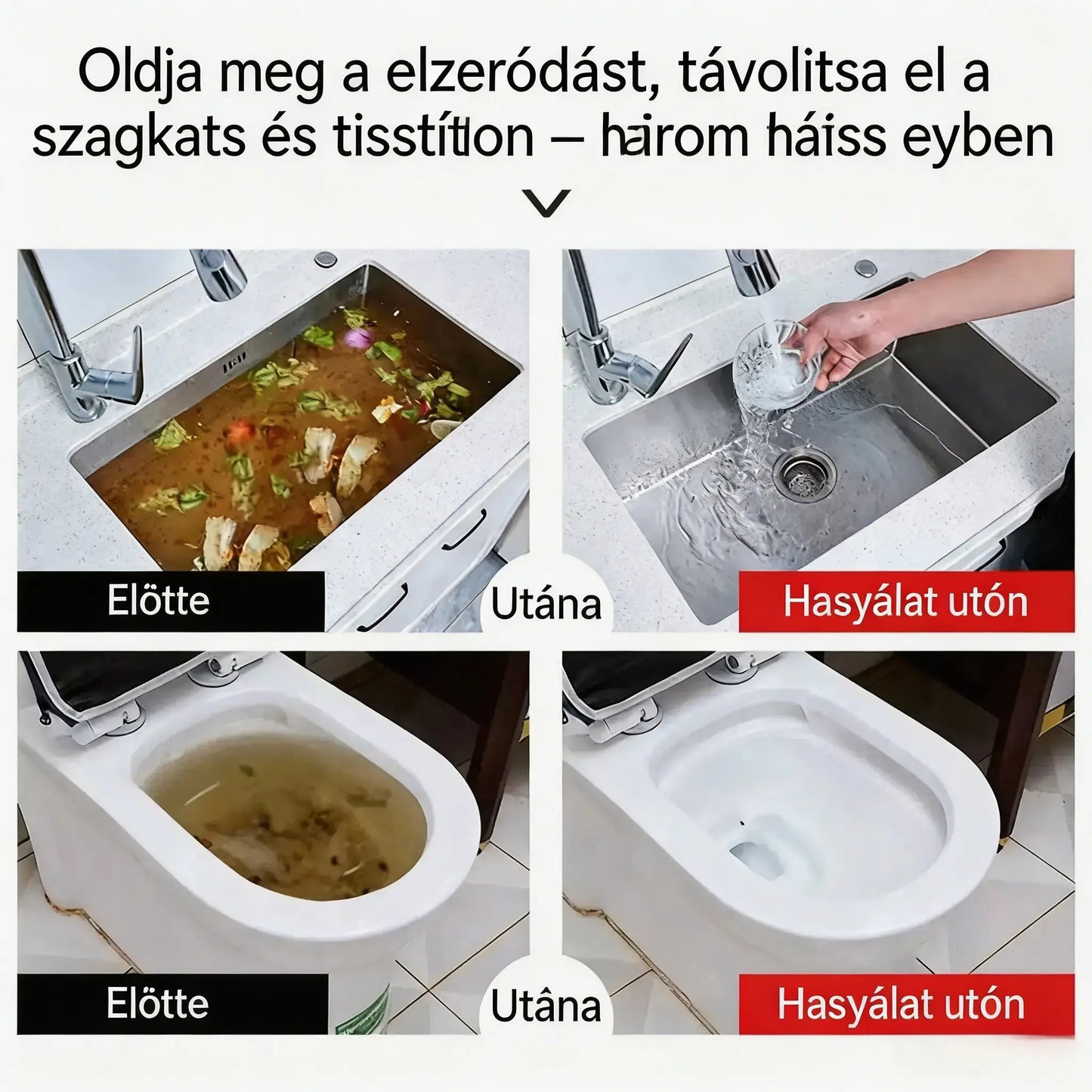 🛁💦【Vásárolj 1-et, kapsz 1-t ingyen】🌟Mosogató- és lefolyótisztító: nagy sűrűségű hab kivonatok és lebontó enzimek alapján.