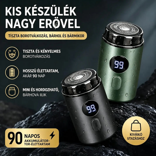 🔥Legnagyobb ajánlat: 50% KEDVEZMÉNY🔥Erőteljes mini elektromos borotva férfiaknak digitális kijelzővel