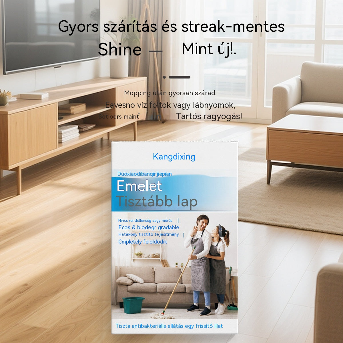 【Akció!】【240 tabletta】antibakteriális és szagtalanító, többcélú tisztítótabletták | Alkalmas keményfa, laminált padló, csempék és lakókocsi falak tisztítására