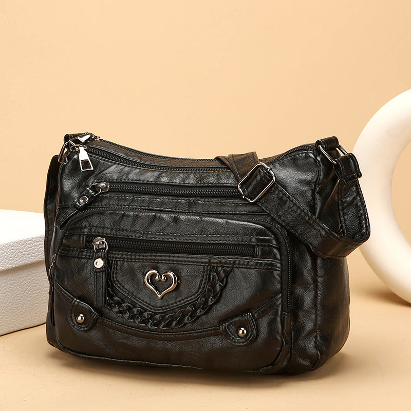 💐50% KEDVEZMÉNY! 🎁Női puha PU keresztpántos táska – Több zseb a tökéletes rendszerezésért 👜🔑