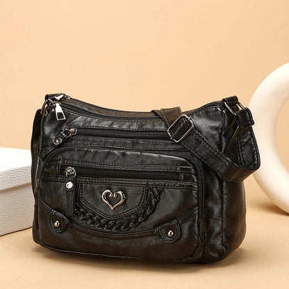 💐50% KEDVEZMÉNY! 🎁Női puha PU keresztpántos táska – Több zseb a tökéletes rendszerezésért 👜🔑