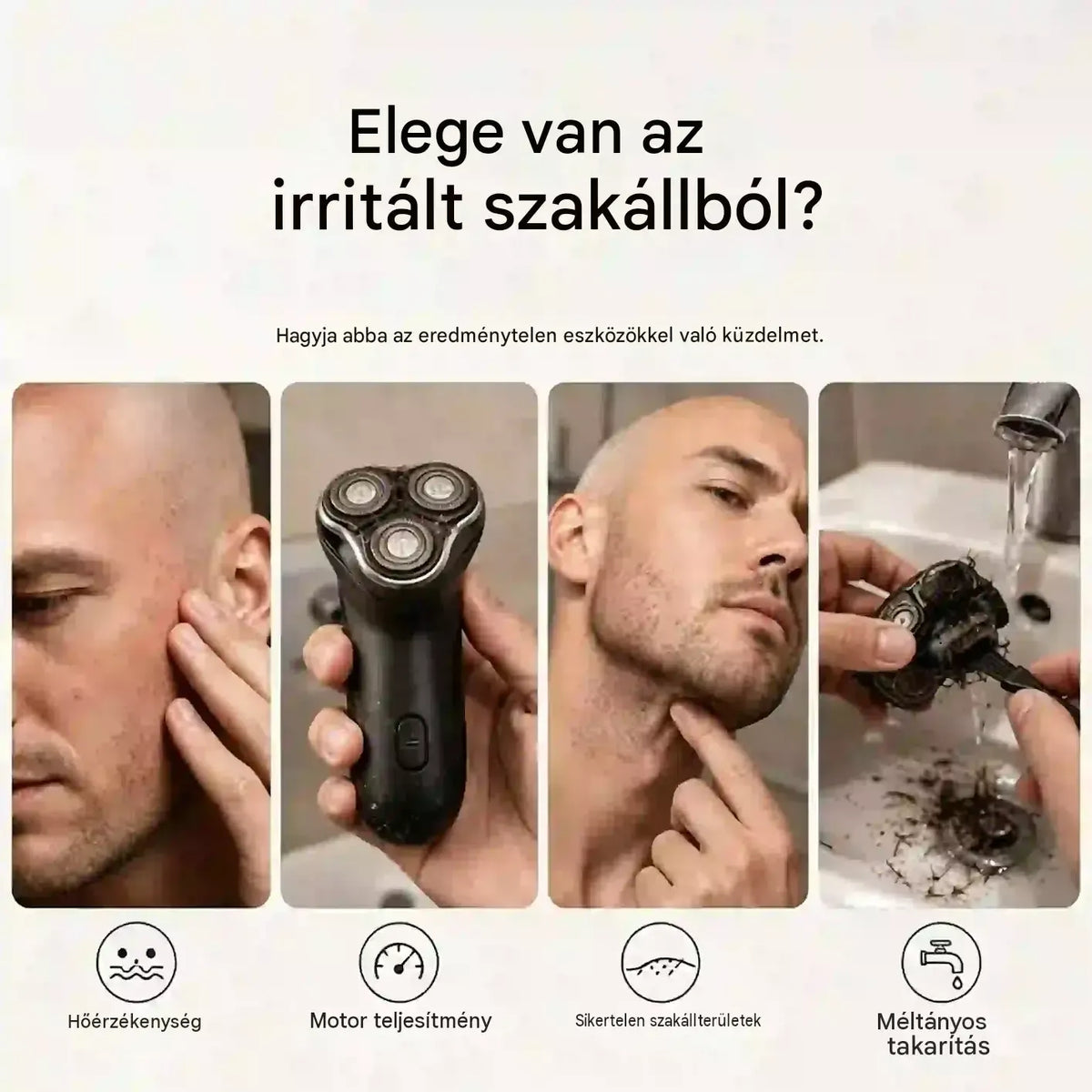 📢📢 50% KEDVEZMÉNY! ⏰ 2 az 1-ben intelligens elektromos borotva kopasz fejre és szakállvágó digitális kijelzővel