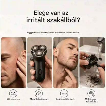 📢📢 50% KEDVEZMÉNY! ⏰ 2 az 1-ben intelligens elektromos borotva kopasz fejre és szakállvágó digitális kijelzővel