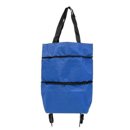 1 termék 10300 Ft [Bestseller] 🛒♻️ 2 az 1-ben összecsukható bevásárlótáska/hátizsák, könnyű, kerekes bevásárlótáska/gurulós bőrönd